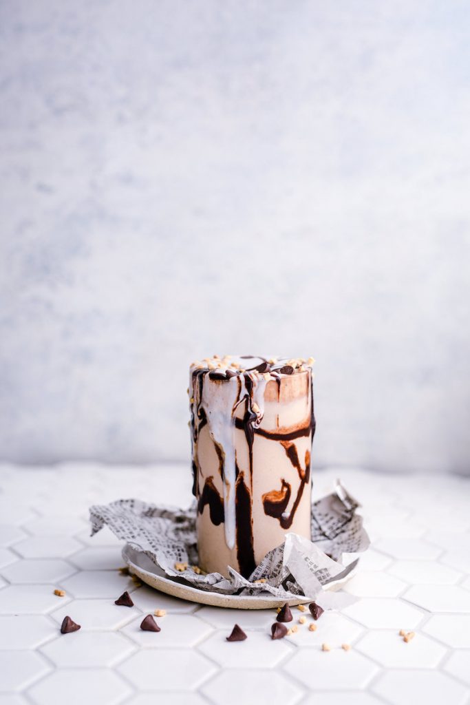 Low Carb Snickers Shake